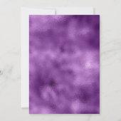 Cute iridescent unicorn blue faux monogram kaart (Achterkant)