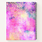 Cute iriserende zilveren nepschitterende monogram notitieboek (Achterkant)