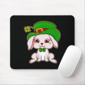 Cute Irish Bunny Dpress voor St Patrick Day Irish Muismat (Met muis)