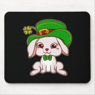 Cute Irish Bunny Dpress voor St Patrick Day Irish Muismat