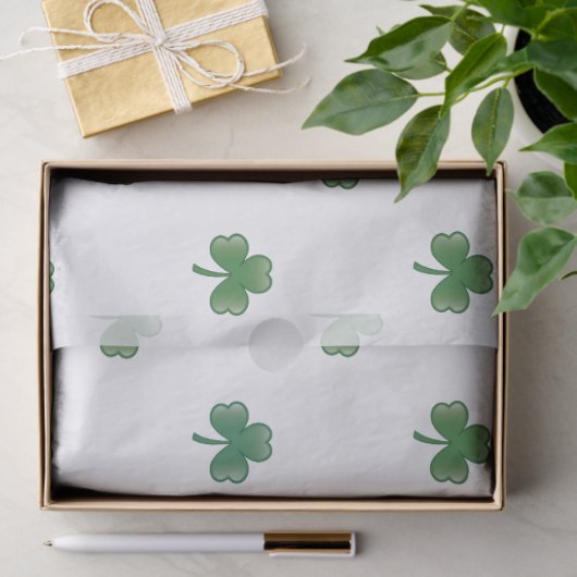 Cute Irish Clover-patroon Tissuepapier (Geschenk)