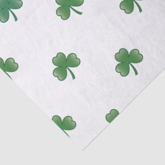 Cute Irish Clover-patroon Tissuepapier (Detail)