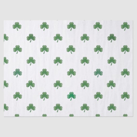 Cute Irish Clover-patroon Tissuepapier (Voorkant)