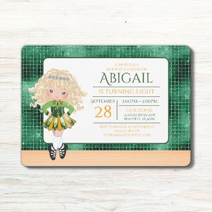 Cute Irish Dance Blond Girl Soft Shoe Birthday Kaart