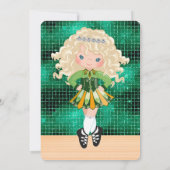 Cute Irish Dance Blond Girl Soft Shoe Birthday Kaart (Achterkant)