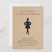 Cute Irish Dancing Birthday Invitation Kaart (Voorkant)