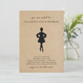 Cute Irish Dancing Birthday Invitation Kaart (Staand voorkant)