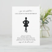 Cute Irish Dancing Birthday Invitation Kaart (Staand voorkant)