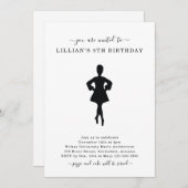 Cute Irish Dancing Birthday Invitation Kaart (Voorkant / Achterkant)