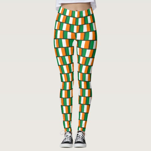 Cute Irish flag Patricks Day party Leggings (Voorkant)