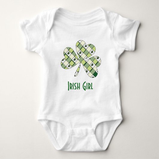 Cute Irish girl ingecheckt Romper (Voorkant)