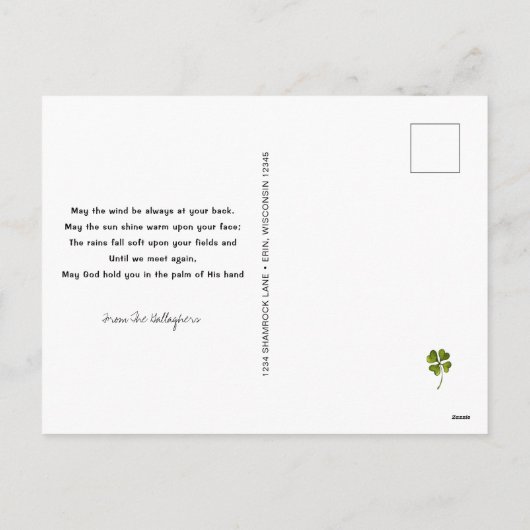 Cute Irish Gnomes Custom Happy St Patrick's Day Feestdagenkaart (Achterkant)