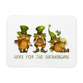 Cute Irish Gnomes Custom Happy St Patrick's Day Magneet (Horizontaal)