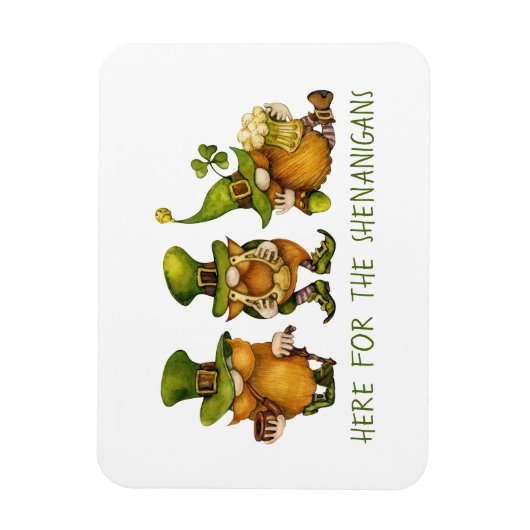 Cute Irish Gnomes Custom Happy St Patrick's Day Magneet (Verticaal)