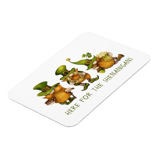 Cute Irish Gnomes Custom Happy St Patrick's Day Magneet (Linkerzijde)