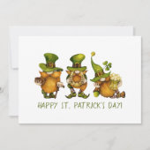Cute Irish Gnomes Custom St Patrick's Day Feestdagenkaart (Voorkant)