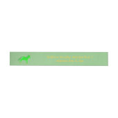 Cute Irish Green en Gold Unicorn Custom Adreslabel Wikkel (Individueel)