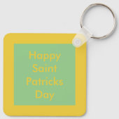 Cute Irish Green en Gold Unicorn Custom Sleutelhanger (Achterkant)