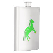 Cute Irish Green en Gold Unicorn Flacon (Rechts)