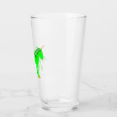 Cute Irish Green en Gold Unicorn Glas (Links)
