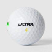 Cute Irish Green en Gold Unicorn Golfballen (Logo)
