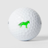 Cute Irish Green en Gold Unicorn Golfballen (Voorkant)