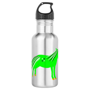 Cute Irish Green en Gold Unicorn Waterfles