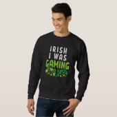 Cute Irish I Gaming Funny St Patrick S Day Vid Trui (Voorkant volledig)