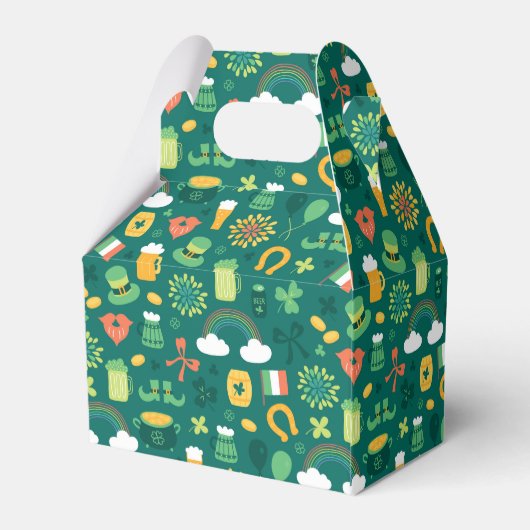 Cute Irish Icon Pattern Bedankdoosjes (Achterkant)