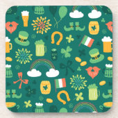 Cute Irish Icon Pattern Bier Onderzetter (Voorkant)
