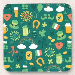 Cute Irish Icon Pattern Bier Onderzetter