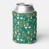 Cute Irish Icon Pattern Blikjeskoeler (Blikje Achterkant)