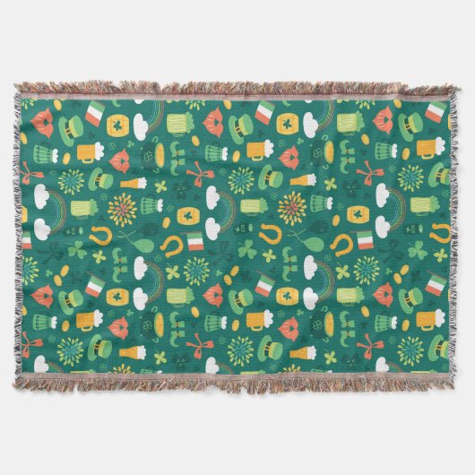 Cute Irish Icon Pattern Deken (Voorkant)