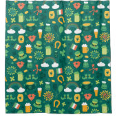 Cute Irish Icon Pattern Douchegordijn (Voorkant)