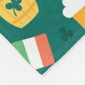 Cute Irish Icon Pattern Fleece Deken (Hoek)