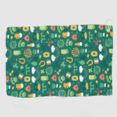 Cute Irish Icon Pattern Golfhanddoek (Horizontaal)