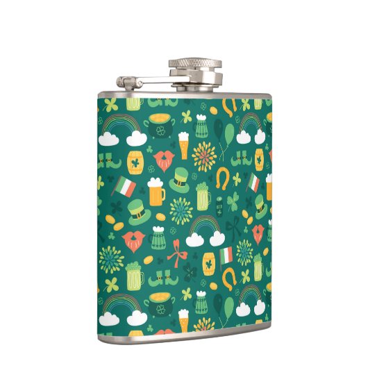 Cute Irish Icon Pattern Heupfles (Rechts)