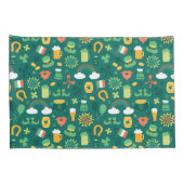 Cute Irish Icon Pattern Kussensloop (Achterkant-Rechts)