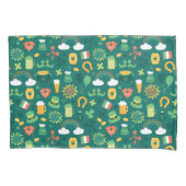 Cute Irish Icon Pattern Kussensloop (Voorkant-Links)