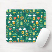 Cute Irish Icon Pattern Muismat (Met muis)