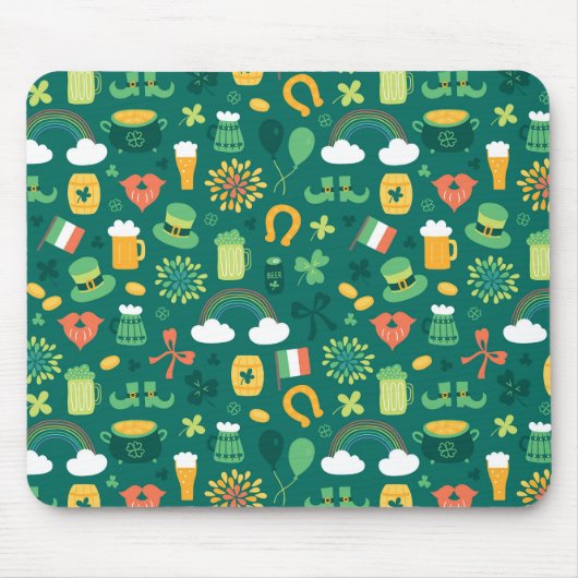 Cute Irish Icon Pattern Muismat (Voorkant)