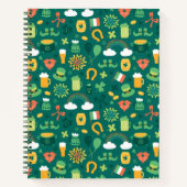 Cute Irish Icon Pattern Notitieboek (Voorkant)