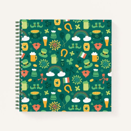 Cute Irish Icon Pattern Notitieboek (Voorkant)