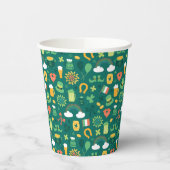 Cute Irish Icon Pattern Papieren Bekers (Links)