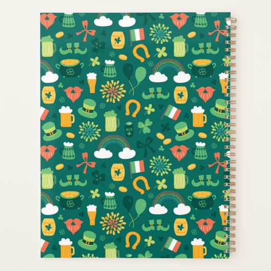 Cute Irish Icon Pattern Planner (Achterkant)