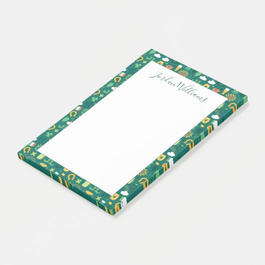 Cute Irish Icon Pattern Post-it® Notes (Schuin)