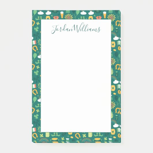 Cute Irish Icon Pattern Post-it® Notes (Voorkant)