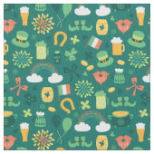 Cute Irish Icon Pattern Stof (Close Up)