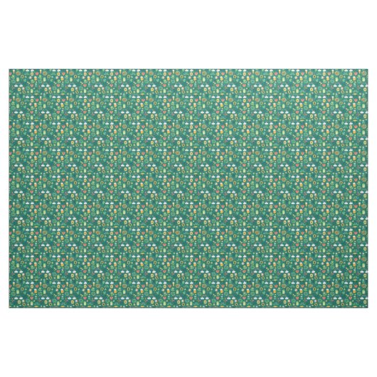 Cute Irish Icon Pattern Stof (Yard (91,4 cm))