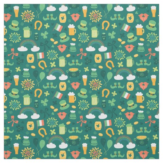 Cute Irish Icon Pattern Stof (Swatch)